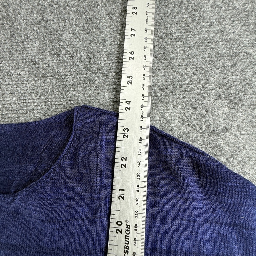 Free People FP Beach Navy Blue Knit Split Neck Sleeveless Top Medium - Picture 3 of 5